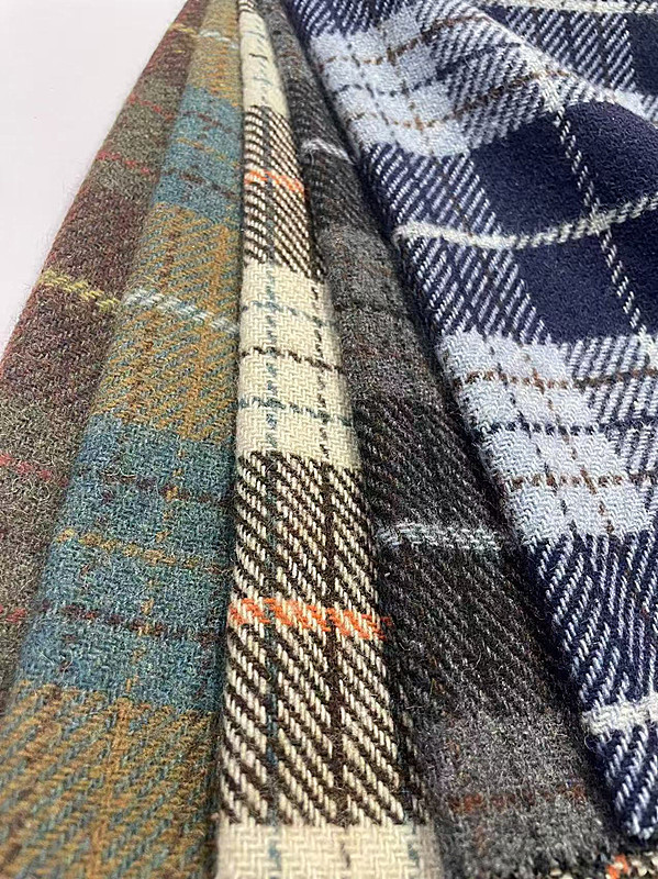 Woolen Wool in stock Wool Plaid Coat Clothing/Shoes Hats/Luggage Fabric Shaoxing Supply