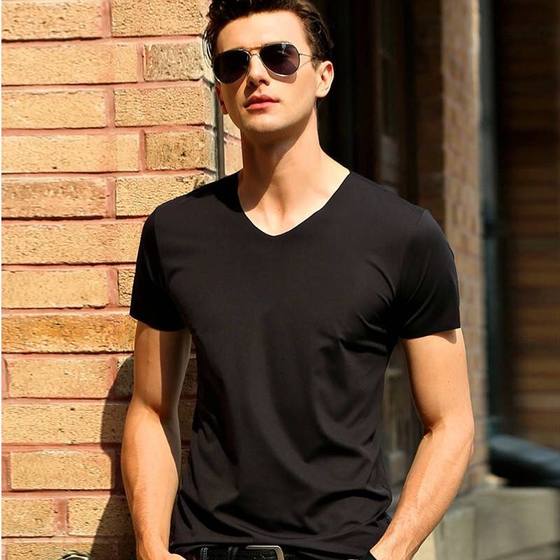 South Korea Tiktok Cross-border Amazon Shrimp E-commerce Explosive Ins Southeast Asian wish Ice Silk Short-sleeved T-shirt