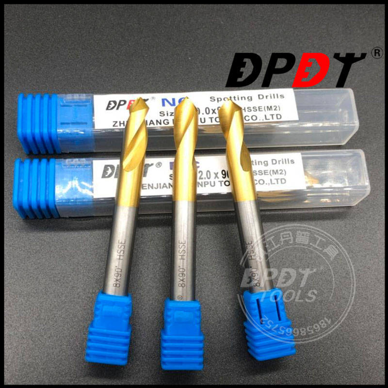含钴镀钛90度定心钻定位钻定点钻头倒角钻加长2 2.5-20mm