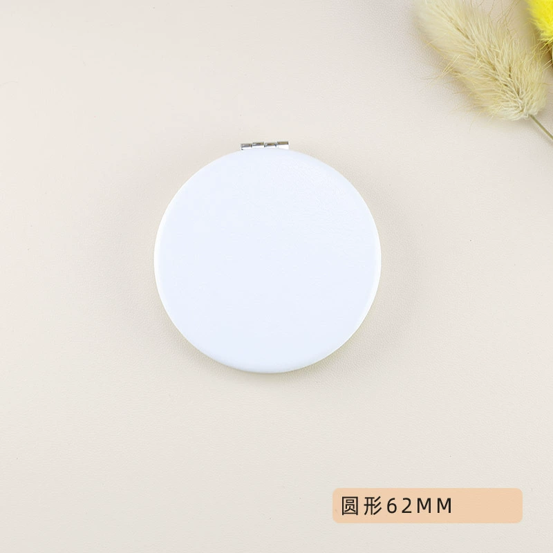 Polyurethane double-sided small handheld folding white mirror