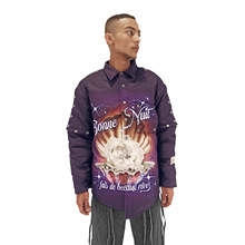 跨境欧美风男装潮牌原创设计男式手塞棉夹克冬季长袖可拆卸袖外套