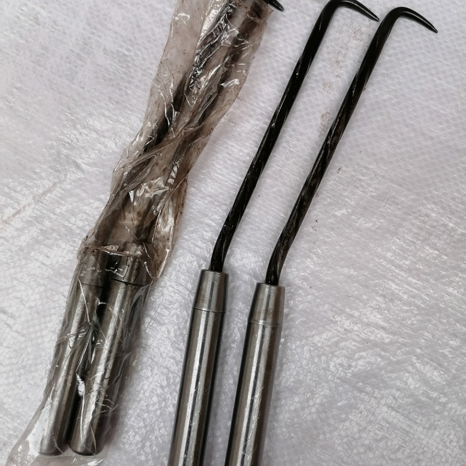 批发27长黑扎钩 钢筋钩黑杆 原色把柄绑钩 扎钩建筑工地钢筋钩子