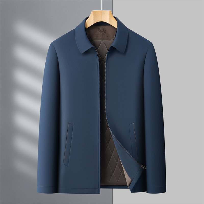 Factory Direct Sales Camel Velvet Winter Men's Lapel Short Cotton Coat Business Commuting Solid Color Versatile Cotton Factory Direct Sales Camel Velvet Winter Men's Lapel Short Cotton Coat Business Commuting Solid Color Versatile Cotton