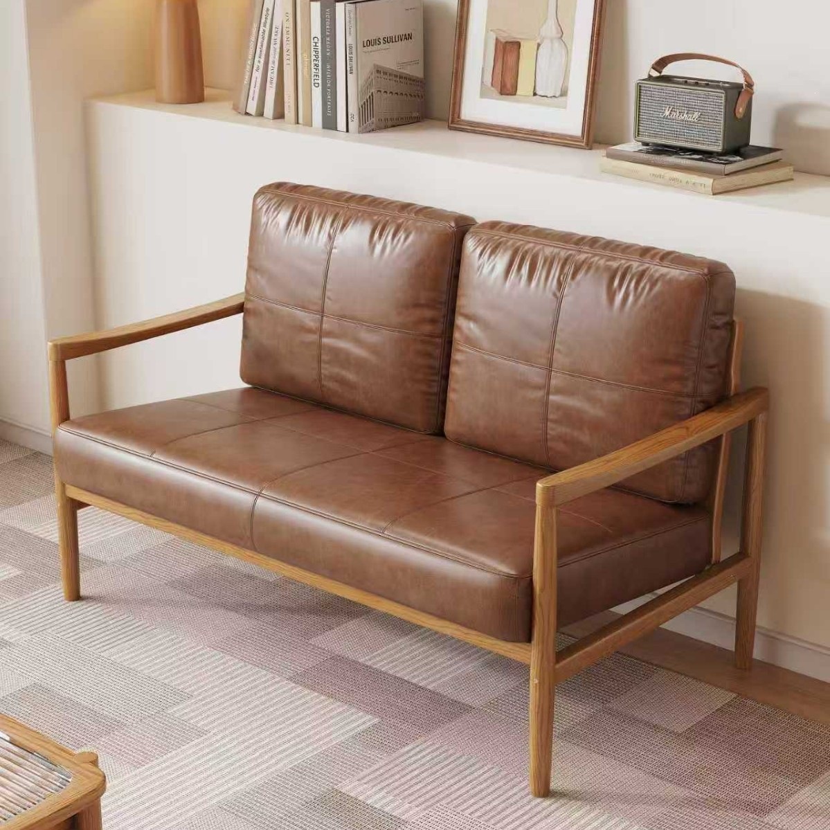 Silla de madera sólida sofá silla casera sala de estar casual sillón retrógrado sillón individual balcón sofá perezoso