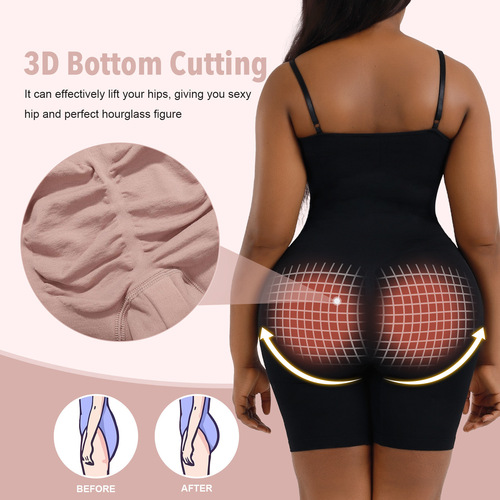 European and American large size postpartum butt lift seamless shapewear women's corset full body sling belly slimming one-piece underwear