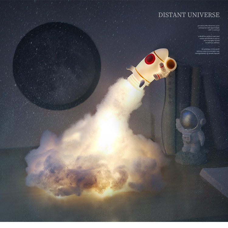 Creative rocket lamp diy material bag night light decorative ornaments space astronaut ins atmosphere bedside lamp gift Creative rocket lamp diy material bag night light decorative ornaments space astronaut ins atmosphere bedside lamp gift
