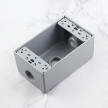 118型4x2鋁制鑄鐵美式美標美規牆壁開關插座接線盒金屬明裝底盒