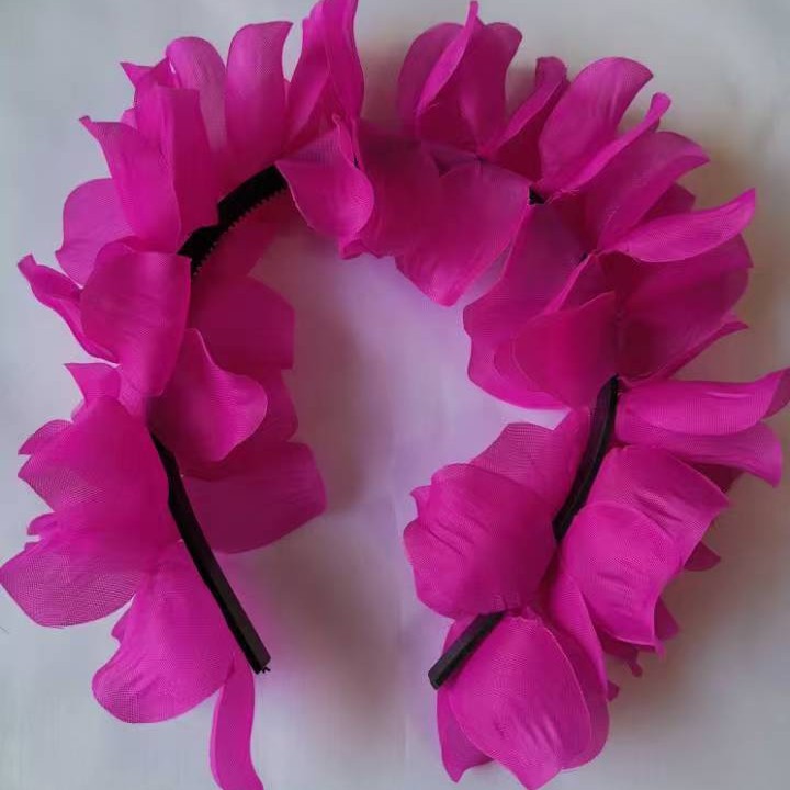 Nuevos productos transfronterizos hot sale hawaianos coloridas cascadas de cabello colorido para usar el cabello para bailar decoración fábrica al por mayor