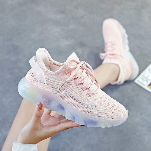 Running shoes  spring and summer new breathable soft sole shock absorbing running shoes versatile lightweight fitness mesh women's shoes