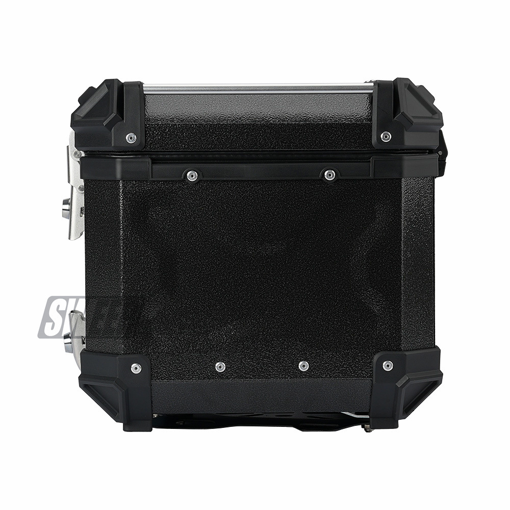 New 45L motorcycle aluminum alloy three-sided embossed tail box No. 9 calf rear tail box electric car large trunk