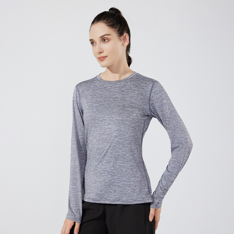 2026 nuevas camisetas de manga larga de primavera suéteres masculinos y femeninos entrenamiento de fitness y carrera blusa de ocio relajado