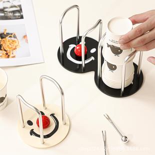 Paper Cup holder cup holder disposable cup holder cup holder desktop tea cup water cup paper cup storage rack
