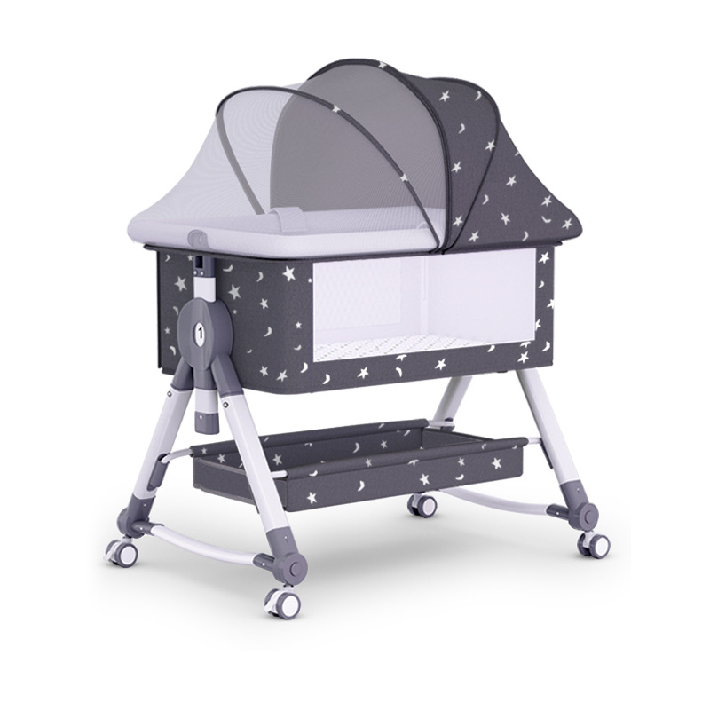 Bebé cuna costura Cama grande cama recién nacido Baby Shaker BB plegable cama de los niños cuna cama multifuncional móvil image 7