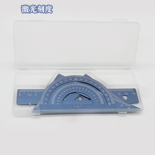 Ruler wholesale aluminum alloy ruler set exam drawing four-piece ruler multi-function ruler metal ruler set stationery wholesale
