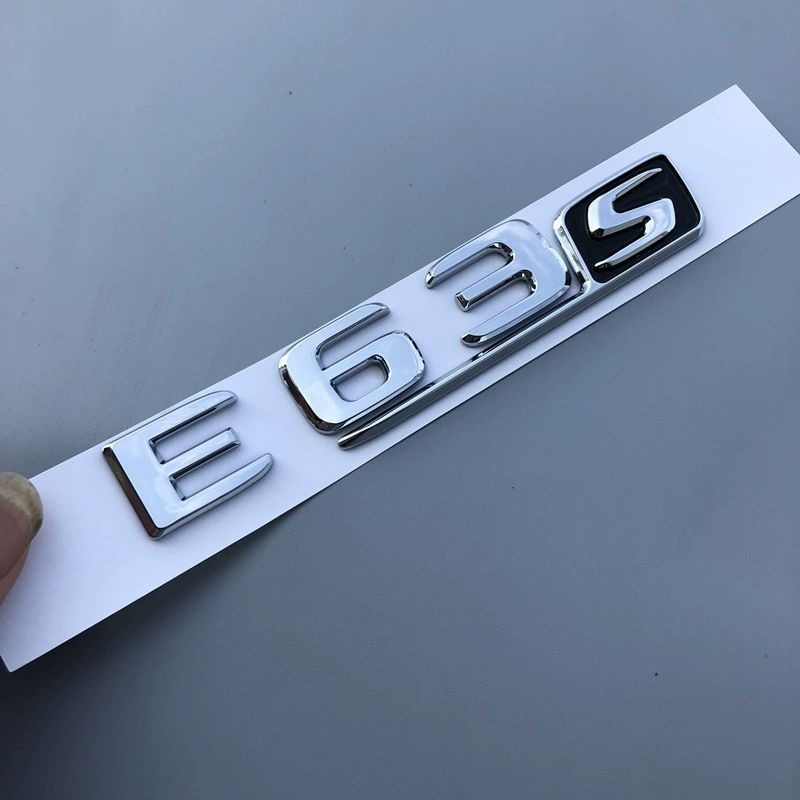 Suitable For New Mercedes-Benz C63S Car E63 Rear Tail Emblem GLE63 Modified GLC63 Logo Sticker Black_voghion.com