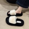 Slippers platform, fashionable footwear for leisure, autumn, trend of season, plus size, wholesale