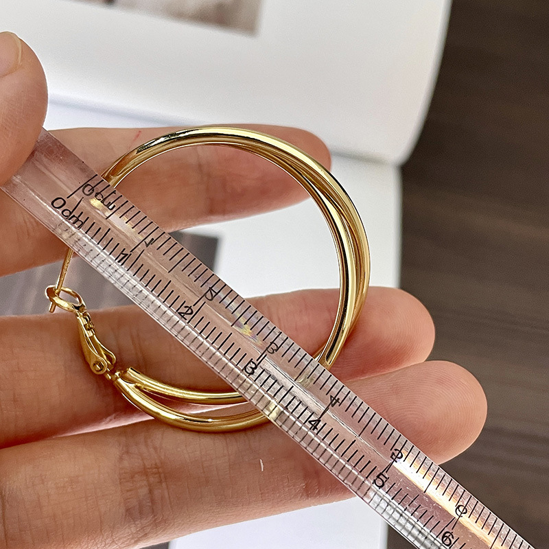 Unique Sculptural Hoop Earrings For Women Large Statement Design_voghion.com