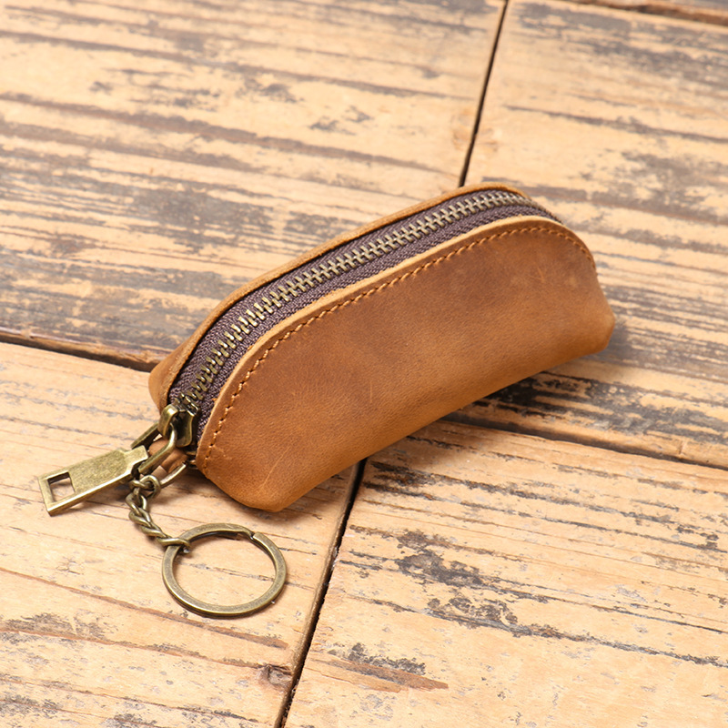 Foreign Trade Distribution New Men's Genuine Leather Texture Coin Purse Women's Key Bag Multi-Functional Hand Storage Bag