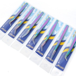 VETUS high precision grafting false eyelashes tweezers color straight planting eyelash flowering special golden feather clip tool