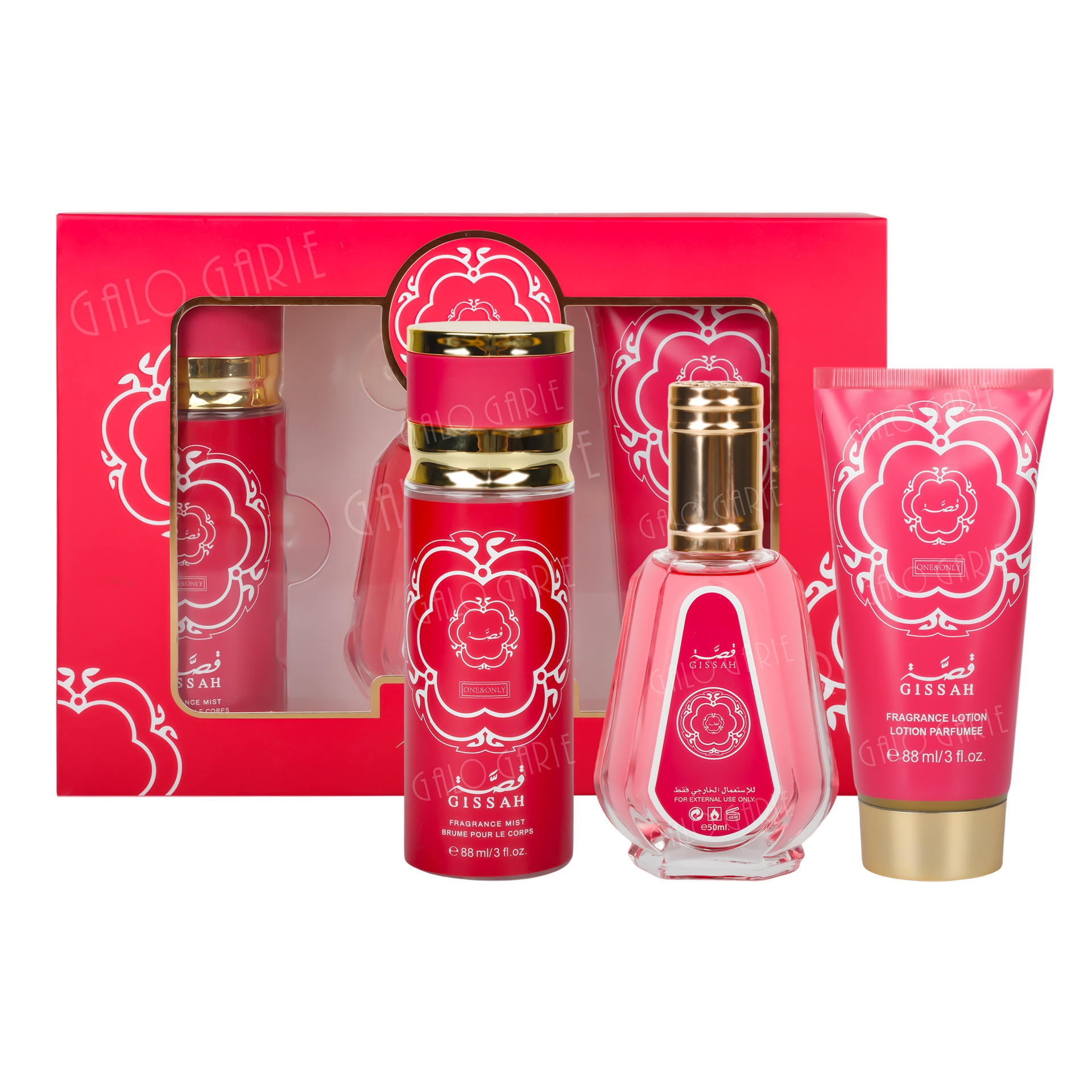 Ventas transfronterizas calientes Yara caja de perfumes Lattafa perfumes de Oriente Medio conjunto de perfumes para mujeres árabes