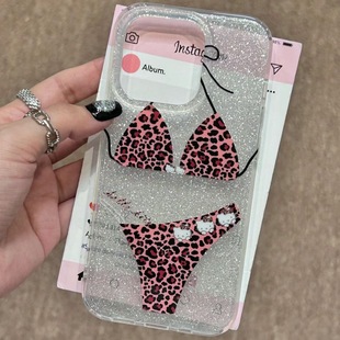 Hello Kitty Bikini Flash Apple 16/15/14/13Pro Phone Case 12/11 Soft XR/XS Transparent 8P