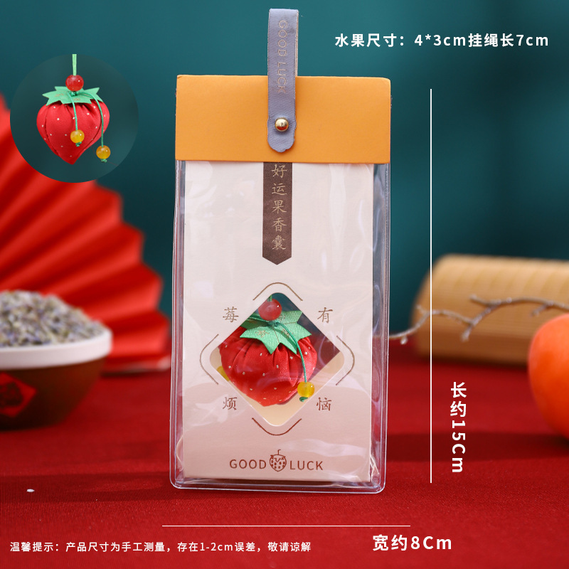 Persimmon Ruyi caramelo conejo bolsita Persimmon bolsita bendición portátil mini bolsita adornos regalo colgante