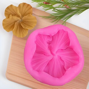 Amazon's Popular Five-Petal Hibiscus Cake Decoration Mold Fondant Chocolate Aromatherapy Plaster Silicone Mold