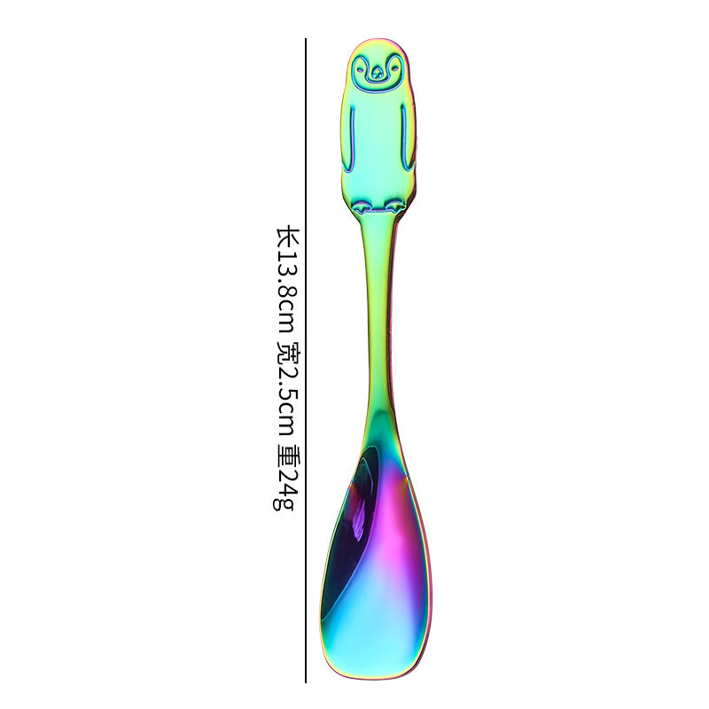 304不锈钢创意企鹅冰淇淋可爱雪糕冰激凌甜品北极熊勺儿童咖啡勺|undefined