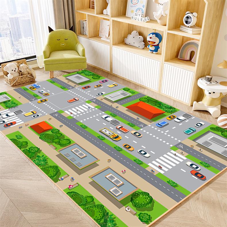 Parking Lot Carpet Kidsren's Crawling Game Track Road Traffic Kindergarten Living Room Early Education Play Bedroom Floor Mat