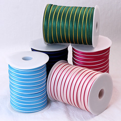 8.5mm Silk Ribbon Trim for Qipao, Two-Tone Satin Edging Fabric, Hemming Ribbon, Apparel Accessory