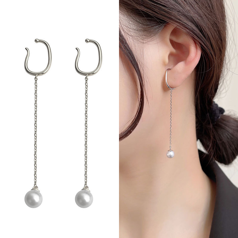 8g Weight Zircon Inlay Material Ear Studs Classification 1 Piece Quantity Daily Occasion Copper Material U Shape Pattern Women'S Gender Plating Design Fashion Style Fashion U Shape Copper Plating Zircon Women's Ear Studs 1 Piece 22