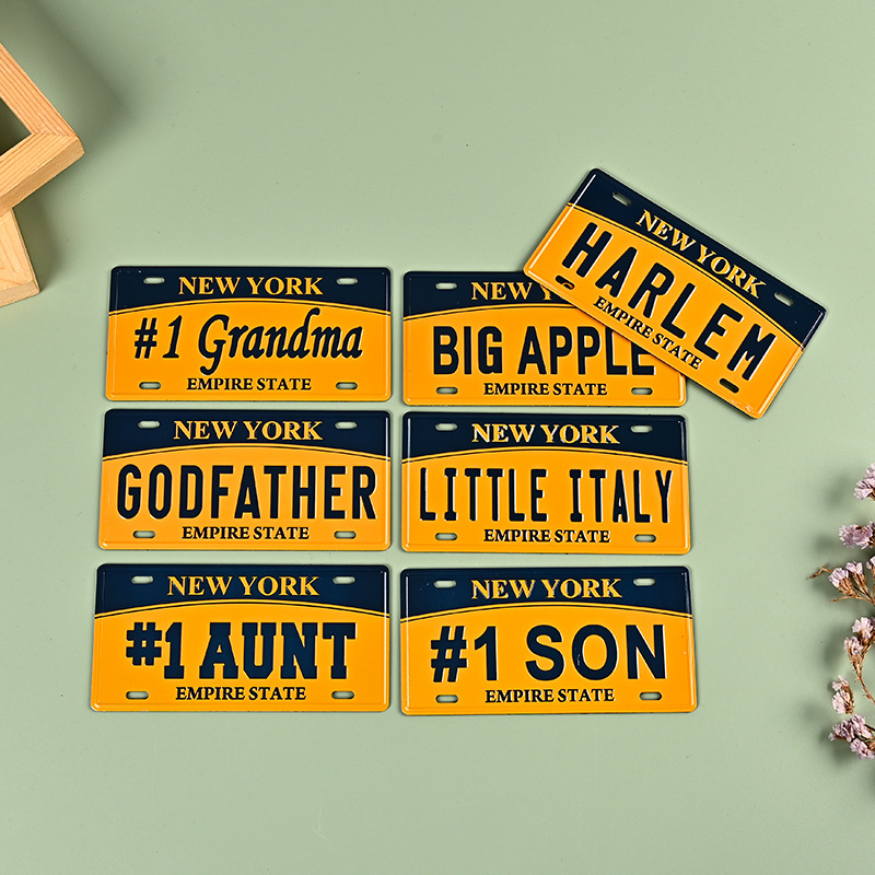 铝制标牌铭牌电动车牌门牌磁性立体冲压打孔铝牌磁性车牌磁冰箱贴