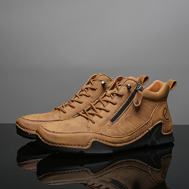 New 2025 Octopus Men's Shoes Cross-Border High-Top Martin Boots Spring and Summer Men's Casual Short Boots