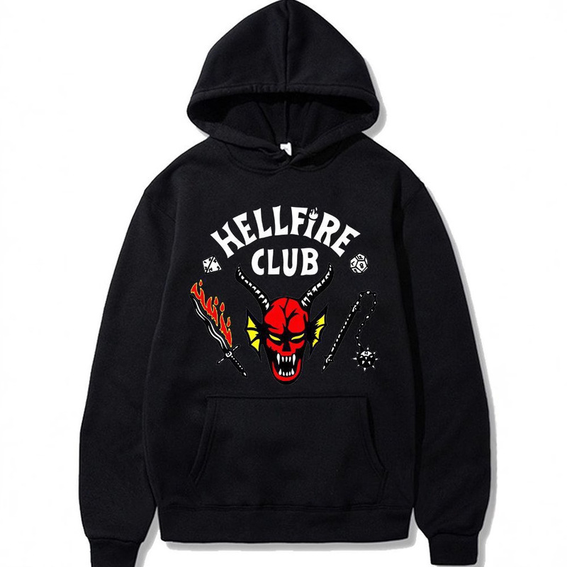 Stranger Things 4 Stranger Things S4 Hellfire Club T-Shirt 3D Sweatshirt Fleece-Lined Sweatshirt