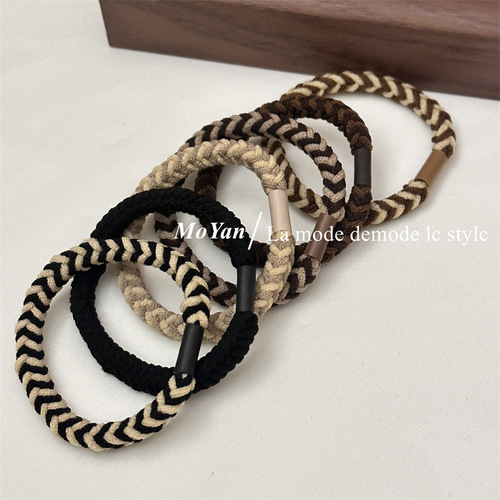 Twist hair ring headband Internet celebrity new headwear hair rope women's simple rubber band high elastic thick hair tie hair accessories