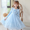 Long small princess costume, skirt, nail sequins, autumn children's dress