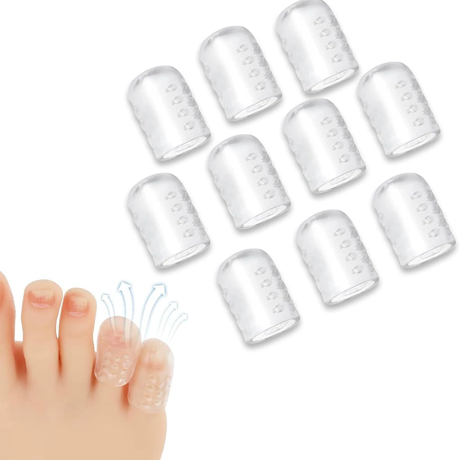 Силиконовые накладки от мозолей и натоптышей, защита для пальцев ног и рук с отверстиями, дышащие и износостойкие, оптовая продажа напрямую с завода