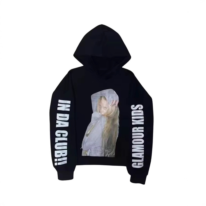 Autumn and Winter High Street European and American Ins Style Letter Pattern Printing Design Crop Gothic Hip-Hop Loose Sweatshirt Autumn and Winter High Street European and American Ins Style Letter Pattern Printing Design Crop Gothic Hip-Hop Loose Sweatshirt