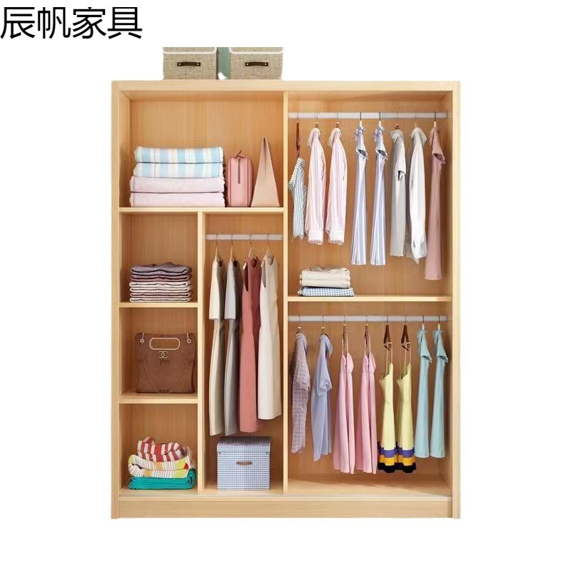 实木推拉门衣柜简约现代小户型家用卧室成人儿童组装出租房|undefined