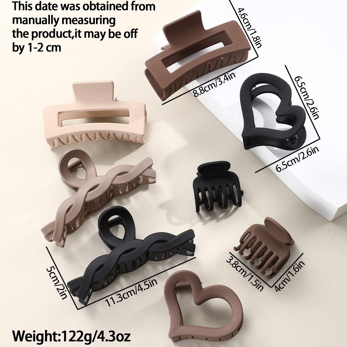 TikTok Xi Yin Amazon agarre tiburón clip perla anillo de pelo Fengpin DIY horquilla anillo de pelo 17 piezas