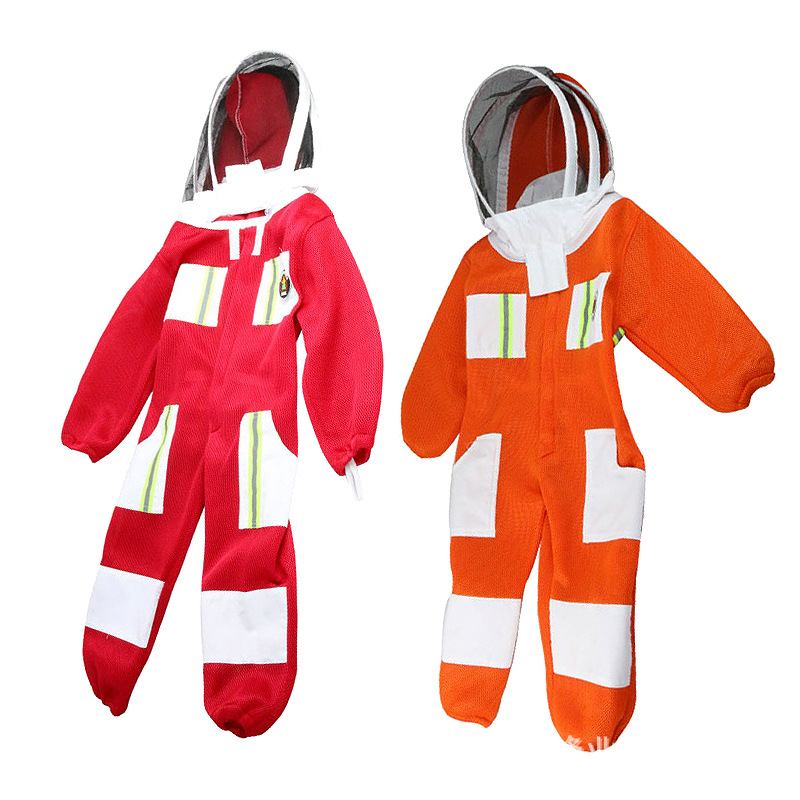 觅生源 儿童防护服 小孩风衣 儿童连体太空服防蜂服 透气网布防蛰