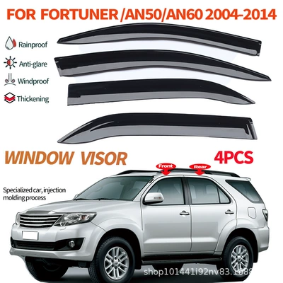 Suitable for Runner Fortuner Sw4 2004-2015 Rain Shield Foreign Trade E-Commerce Cross-Border Wholesale (Rain shield) - fortuner-2004-2015-original-model-thickened-30mm-ps-material-without-silver-edge-slot-accurate