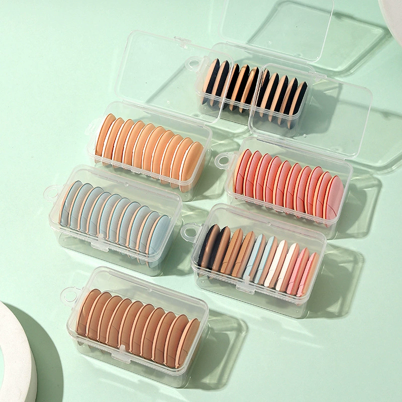 Мини воздушная подушка коробка для хранения пудры для пальцев пустая коробка портативный мини маленький размер пуховая коробка для большого пальца пластиковая коробка с крышкой