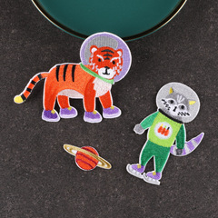 Strawberry Computer Embroidered Label Space Animal Embroidery Patch Clothing Accessory Shoes Hat Decoration Sticker Self-adhesive Fabric Patch