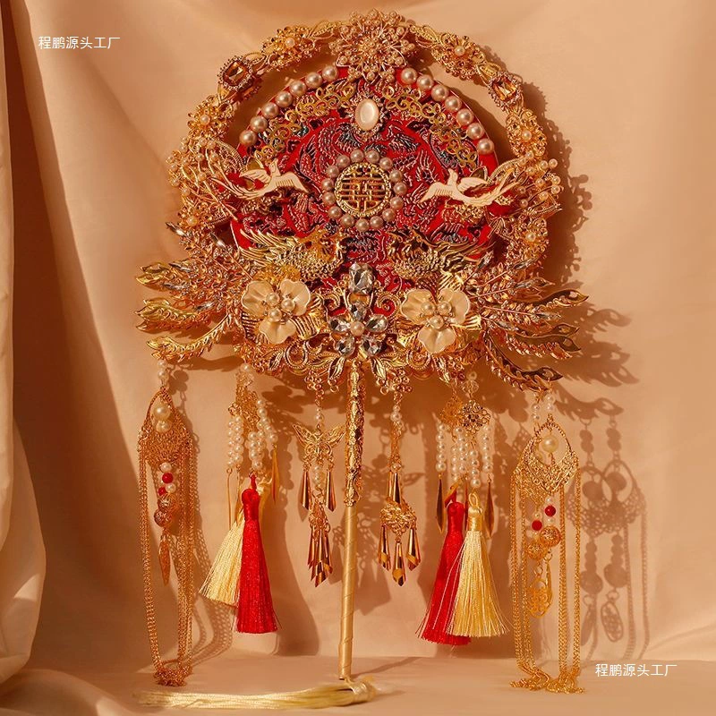 Double-sided materials set for bride, purse, DIY, Chinese style