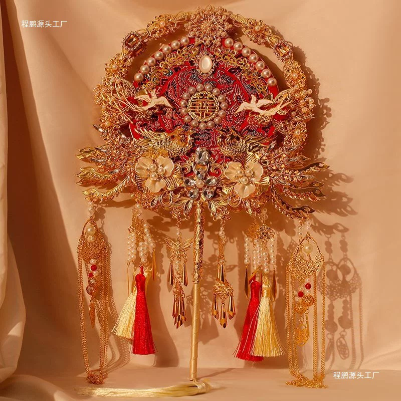 Double-sided materials set for bride, purse, DIY, Chinese style