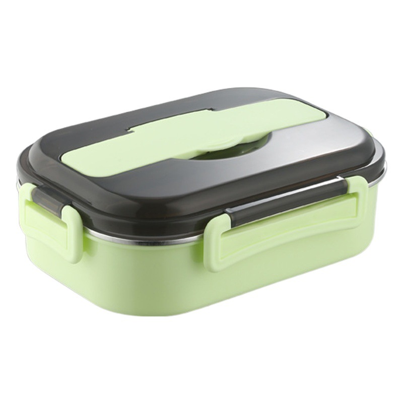 Caja de almuerzo del estudiante compartimiento cuadrado almuerzo japonés fresco-mantenimiento horno microondas calefacción 304 Caja de aislamiento de acero inoxidable