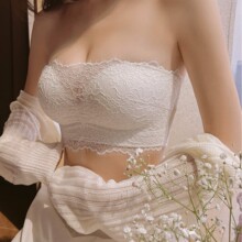 8168#无肩带内衣女聚拢小胸显大抹胸防滑走光胸罩夏薄美背性感裹