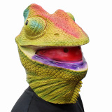 Хэллоуин Ужасы Маскарадная Вечеринка Страшные Реквизиты Забавная Маска Ящерицы Вечеринка Латексная Маска Животного