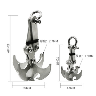 ◘ New Outdoor Climbing Hook, Gravity Hook, Stainless Steel Survival Foldableing Hook, Rock Climbing Heavy Claw Flying Tiger Hook
